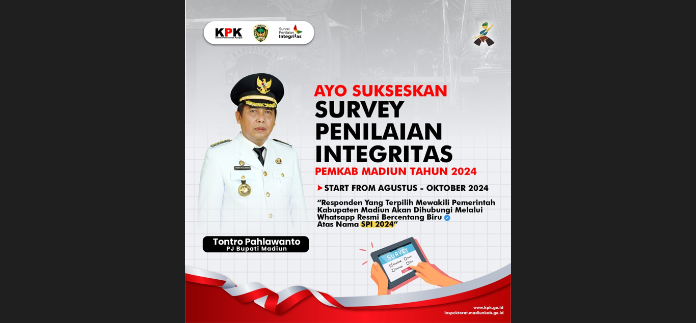 AYO SUKSESKAN SURVEY PENILAIAN INTEGRITAS PEMKAB MADIUN TAHUN 2024