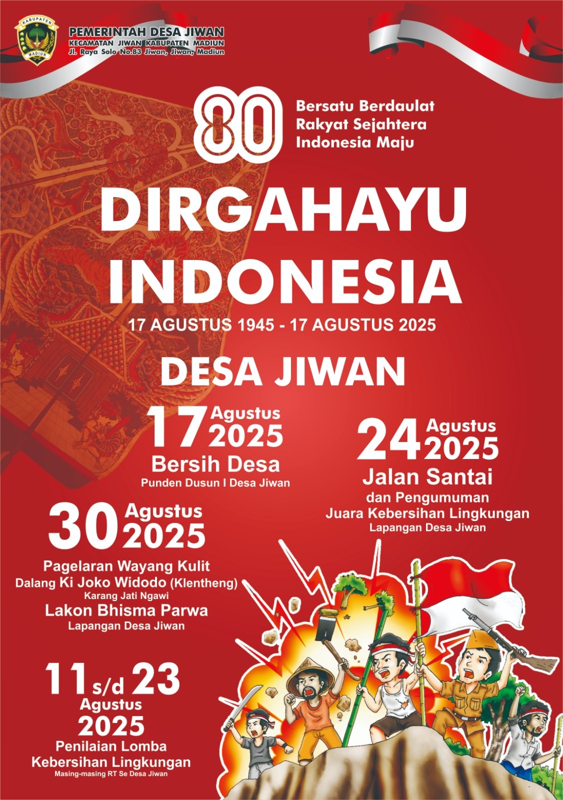 Peringatan HUT RI ke 80 di Desa Jiwan Peringatan HUT RI ke 80 di Desa Jiwan